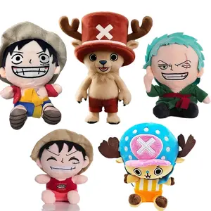 Hot Japanese Anime  One Piece Plush Toys Cartoon Figure Luffy Chopper Ace Roronoa Zoro Cute Stuffed Doll Kids Xmas Gifts!