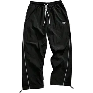 SOLY HUX Men's Parachute Track Pants Baggy Sweatpants Casual Workout Athletic Joggers with Pockets