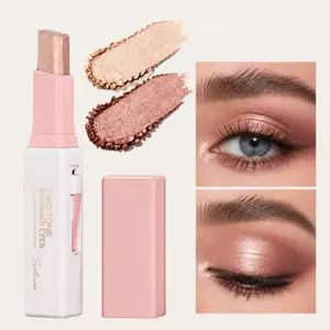 6-Pack Solid Waterproof Eyeshadow Sticks - Long-Lasting, Crease-Resistant, Ideal for Summer, Oily Lids