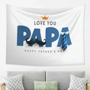 Funny Papa Wall Art Tapestry, Soft Polyester Wall Hanging for Father’s Day Party Decoration, Backdrop Tapestry.