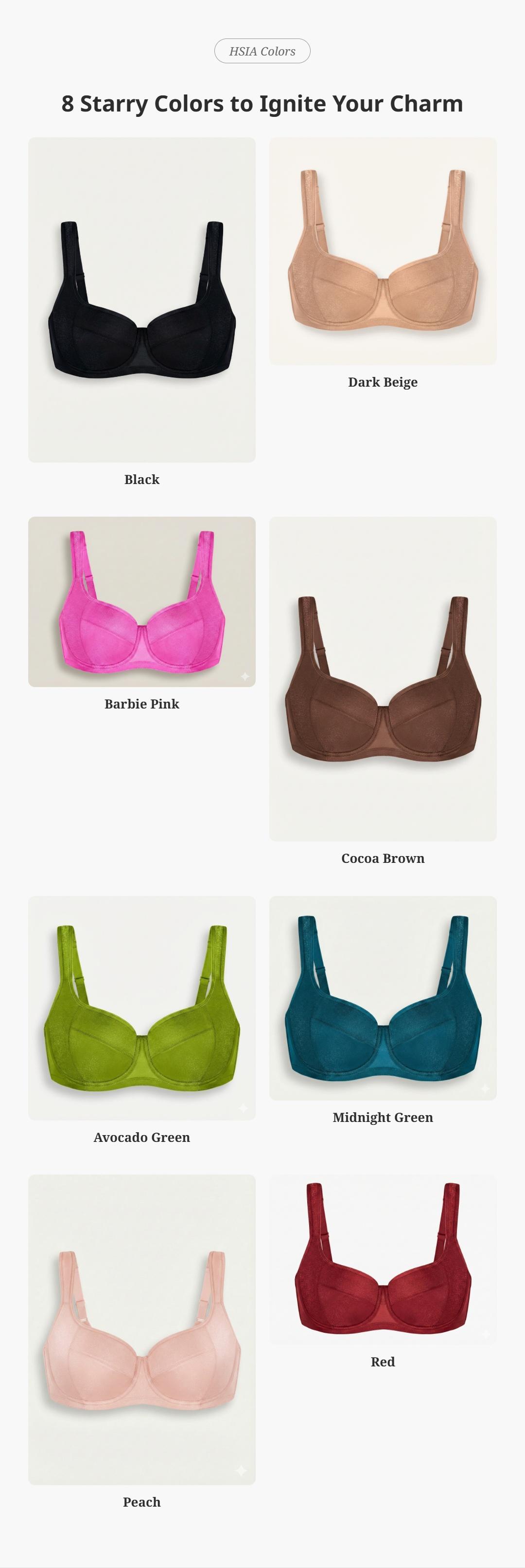 HSIA Starry Night Wired Demi Bra Plus Size 4mm Lightly Lined Smooth Scoop Neck with Sparkle Fabric SpringStatements