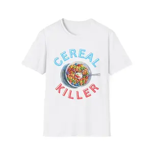 Cereal Killer T-Shirt, Fun Graphic Tee, Quirky Casual Wear, Foodie Gift, Unisex Humor Top