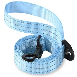 Mile High Life Heavy Duty Dog Leash with Metal Sturdy Clasp and Genuine Leather Connection, Strong Dog Rope Leash for Medium and Large Dogs, Puppy Leash for Training Running and Walking