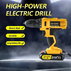 Cordless Drill Tool Set 48V Electric Power Drill 2-Variable Speed & 2 Batteries and Fast Charger,Drill Driver Kit for Home Decoration,Repair And DIY Supplies
