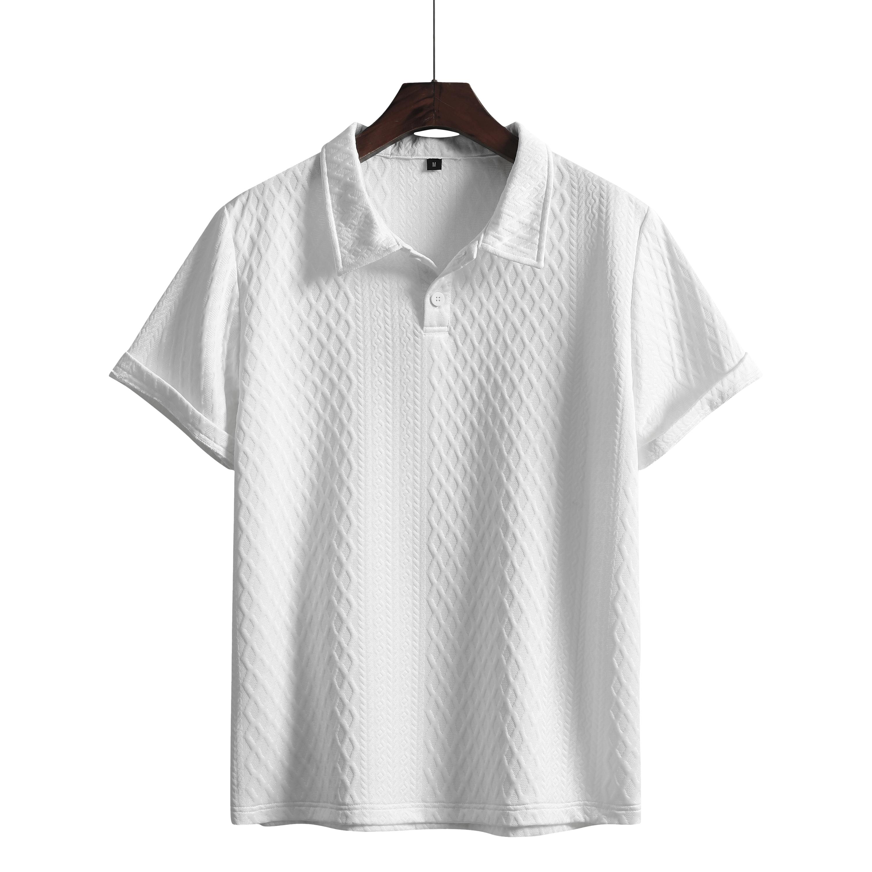 2-Pack Men’s Cooling Polo Shirts, Textured Knit Short-Sleeve Tops, Breathable & Soft Casual Golf Polos for Men, All-Season Everyday Wear