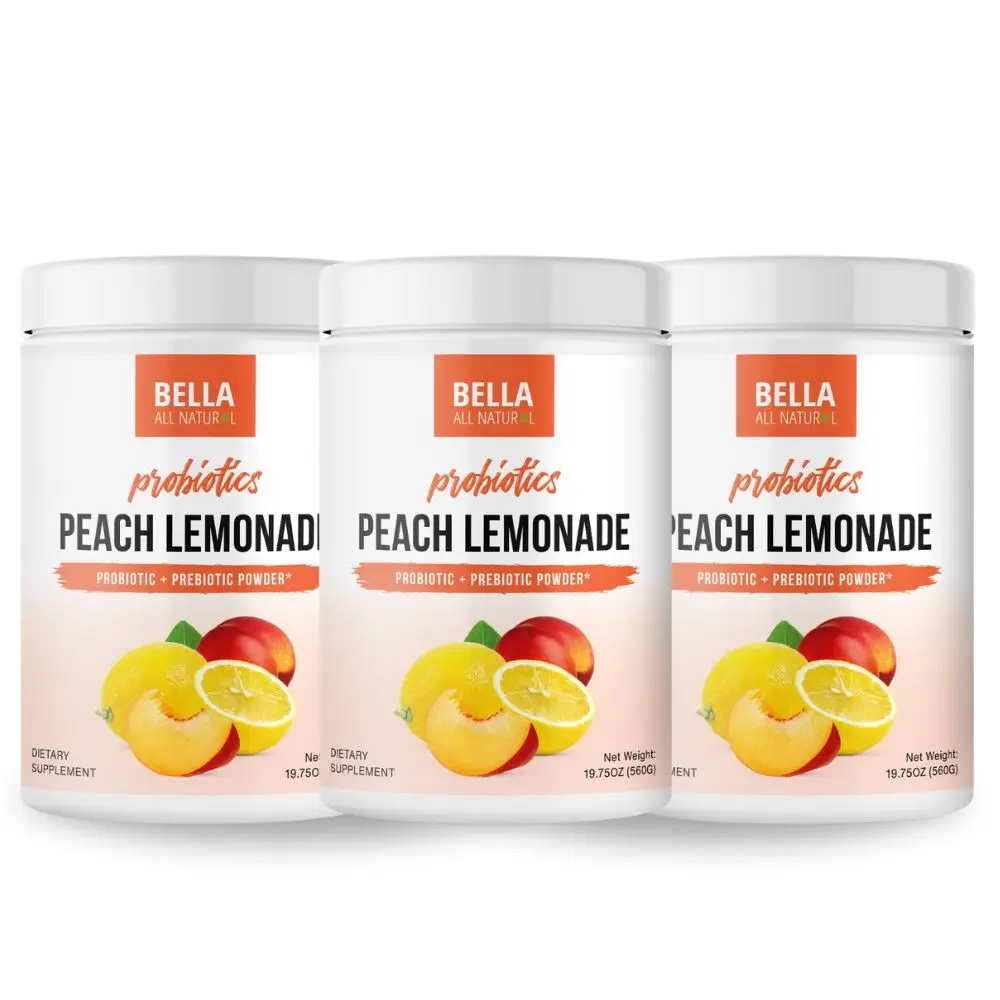 3 Pack Bella All Natural Probiotics Peach Lemonade 3 Pack Bella All Natural Probiotics Peach Lemonade