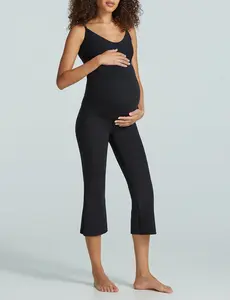 Neoprene Maternity Cropped Flare