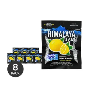 8Packs BIG FOOT Himalaya Salt Lemon Mint Candy, 0.53 oz/Pack