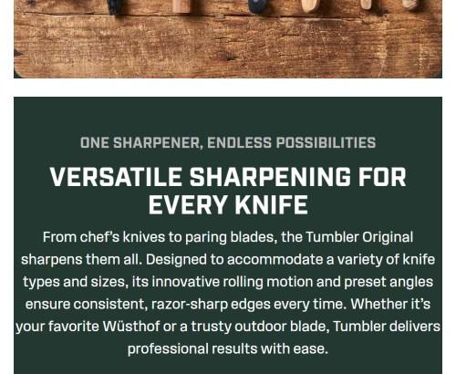 Tumbler Rolling Knife Sharpener Starter Set