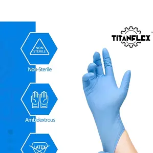 Heavy duty nitrile exam gloves