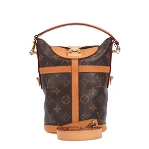Pre-owned Louis Vuitton Coated Canvas Crossbody Bags Brown Monogram Duffle 34370270