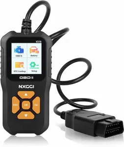 NXGGI Universal Car OBD2 Scanner: Engine Fault Code Scanner, Check Engine Light and Emission Monitor Status, Real-time Battery Voltage Tester – V318 Color TFT OBDII CAN Diagnostic Scan Tool Enhanced Universal