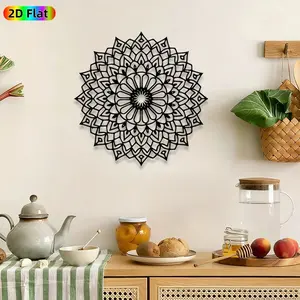 1pc Mandala Flower Metal Wall Art, Intricate Mandala wall Scupltures Mural, Artistic Metalwork, Intricate Craftsmanship, Perfect for Diwali, Housewarming Decor, Perfect for Living Room Bedroom Yoga Studio Decor, Ideal Gift for Bohemian Style Enthusiasts.