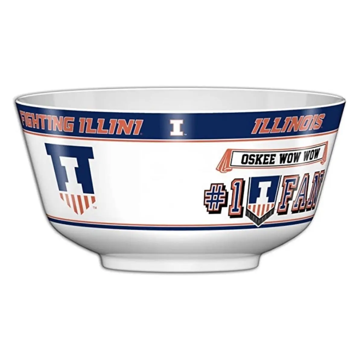 212 MAIN Team Theme Party Bowl - 11.75x6 in Plastic Melamine Tableware, Certified Safe Kitchenware with Bold Graphics, Ideal for Fans, Watch Parties
