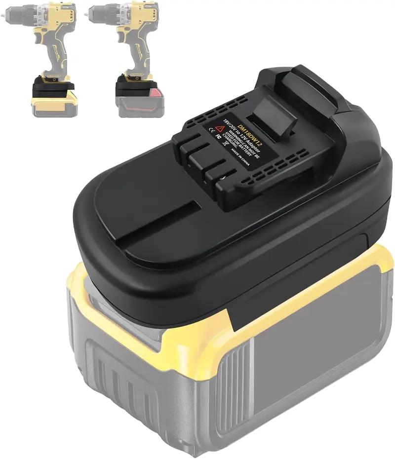 Convert for DeWalt 20V Battery Adapter to 12V, Convert for DeWat 20V 60V Battery to 12v Batery Replacement, Work for DeWalt 12V Cordless Tools Below 240W (Only DM18DW12 Adapter Included)