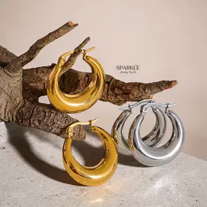 Classic Chunky Hoop Earrings