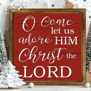 Wooden Christmas Sign, 1 Count 3D Wooden Picture Frame Hanging Pendant, Table Top Decoration, Home Decor for Living Room Bedroom