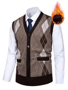Men's Knitted Warm Vest, Autumn Winter Bohemian Style Fashion, New Arrival Casual Wear, Comfortable and Stylish Outerwear
