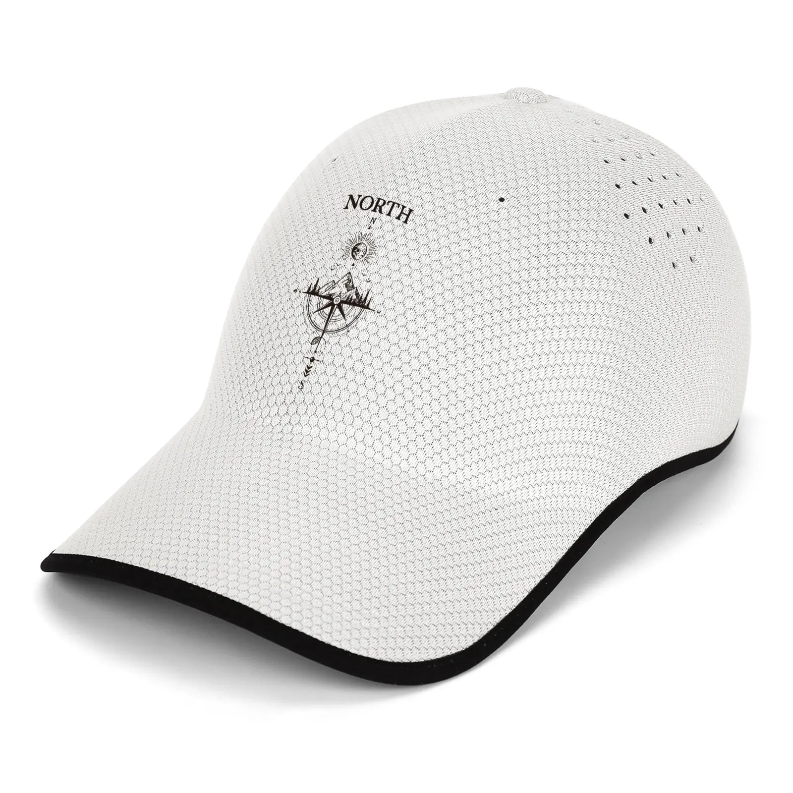 1Pc Seamless Splicing Compass Baseball Cap, Breathable Quick Dry Adjustable Washable Outdoor Hat, Lightweight Portable Casual Sun Cap for All Seasons, Golf, Tennis, Hiking, Travel, Beach and Party, Quick Drying Hat, Sports Outdoor Hats