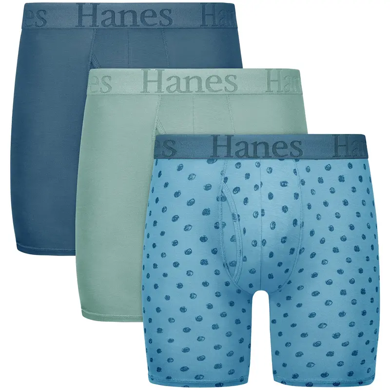 Hanes Men’s Underwear – No Ride-Up, Everyday Comfort, Durable Seams, premium cotton Underwear for all-day wear and value multipack choice YSSBD3