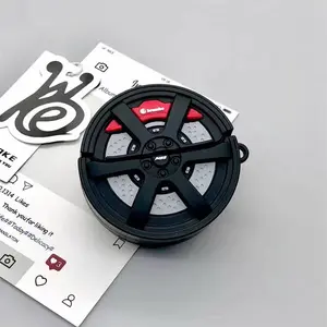 For AirPods Pro3 4 3 2 1 Pro Pro2 Earphone Case 3D Creative Car Tire Cool Silicone Cartoon Headphone Box With Pendant Cover