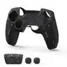 GeekShare Durable GesTac Tactical Skin Set - PS5 (Elite) Edge Wireless Controller Accessories, Anti-Slip Silicone Protective Cover for Console Protection, 2 Thumb Stick Grip Caps (Ghost Gray)