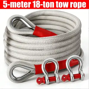 40,000lbs Kinetic Recovery Rope Kit, Synthetic Snatch Strap & Heavy Duty Towing Rope, Elastic Off-Road Recovery Gear for 4x4, Truck, Jeep, Tractor, Carry Bag Included