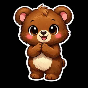 Kawaii Bear Sticker