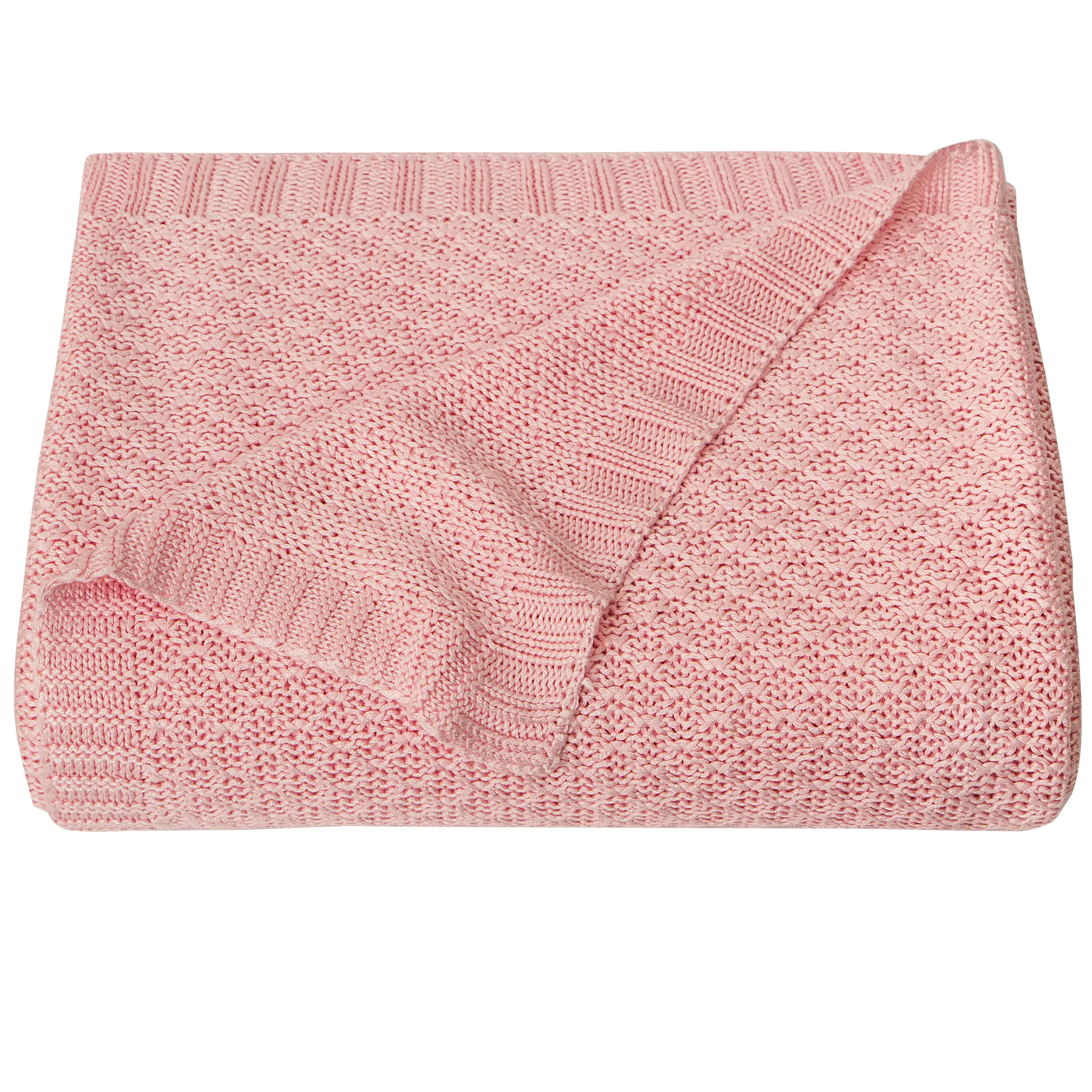 NTBAY Natural Bamboo Baby Blanket – Soft Cable Knit for Toddlers