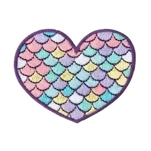 Colorful pattern heart Iron On Patches for Clothing - Sexy Design for Home Fashion