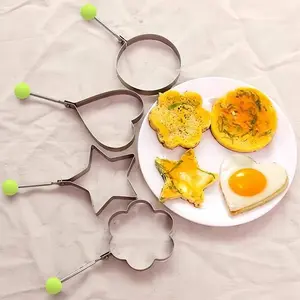 Stainless Steel Heart Egg Mold Fried Egg Ring Breakfast Maker