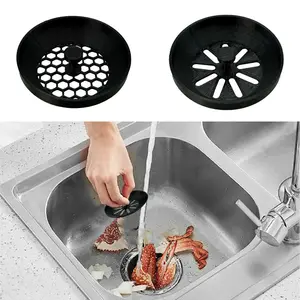Universal Sink Drain Cover Set, Reusable Plugs and Filters for Kitchen and Bathroom Sinks, Easy Clean Plastic Sink Protector (2 Pack A/b Styles)