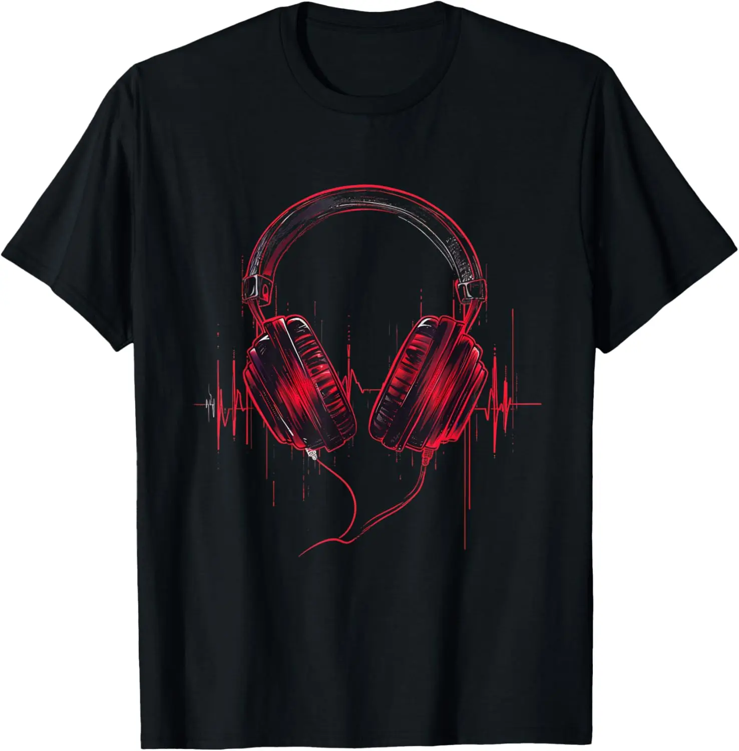Women's Graphic T-Shirt with Vintage DJ Cat Print, 100% Cotton Short Sleeve Distressed Streetwear Top for Everyday Wear