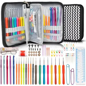 Crochet Hooks Kit with Case, 95-,  Crochet  Weave Yarn Kits DIY Hand Knitting Art Tools for Beginners and Experienced Crochet Lovers