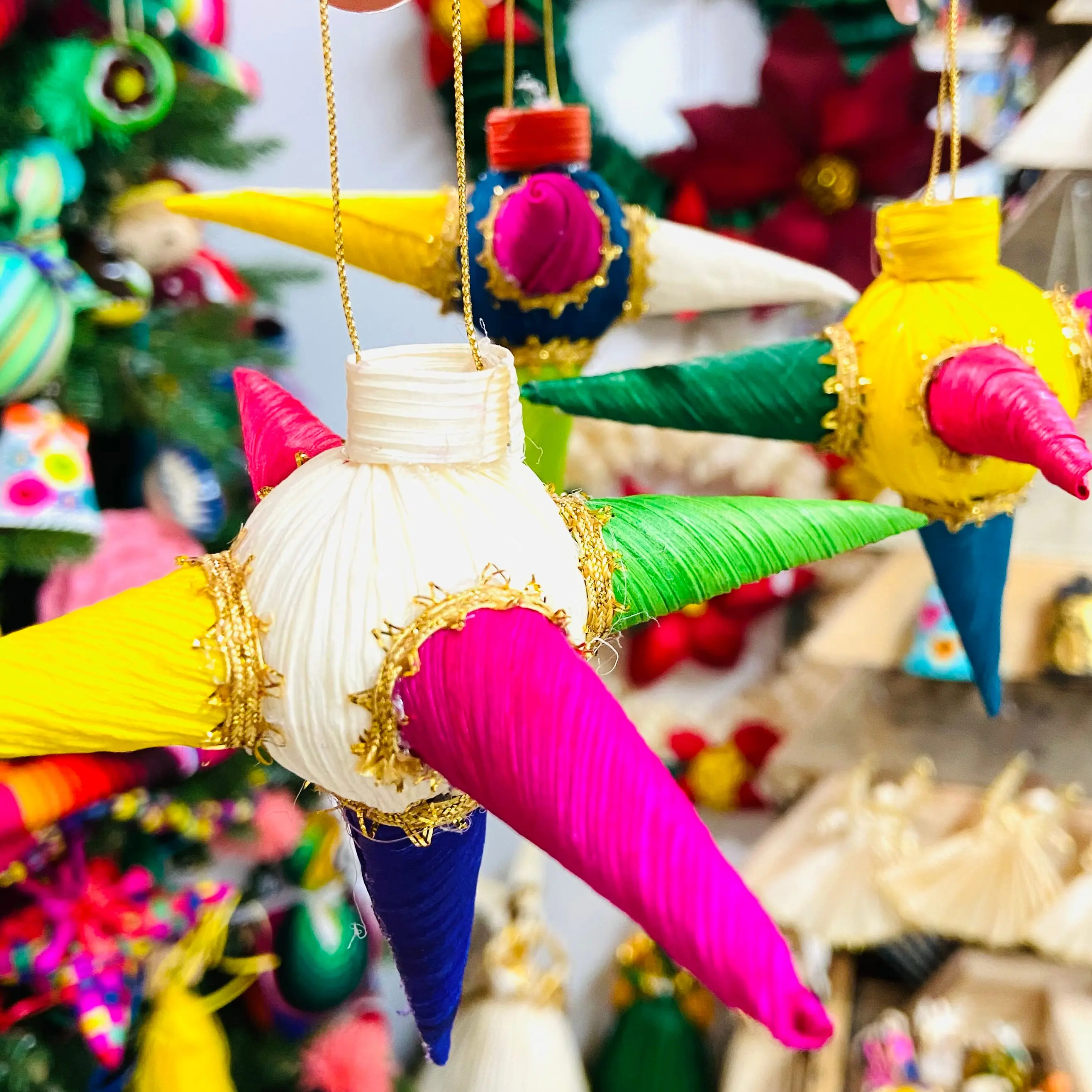 Set of Corn Husk Piñata - Mexican Ornament