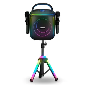 Gemini Karaoke Speaker Set  2 Wireless Mics + RGB Lights  Perfect for House Parties!