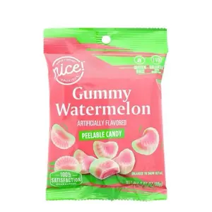 Nice Delicious Gummy Watermelon Peelable Candy - Artificially Flavored Snack - 100% Satisfaction Guaranteed Sweet Chewy Fruit Bonbon