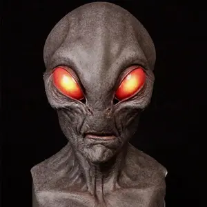 Realistic Pesenar Alien Mask, Hyper Realistic Mask, Perfect for Halloween Party Costume & Celebration Events, Unique Design for Cosplay & Festive
