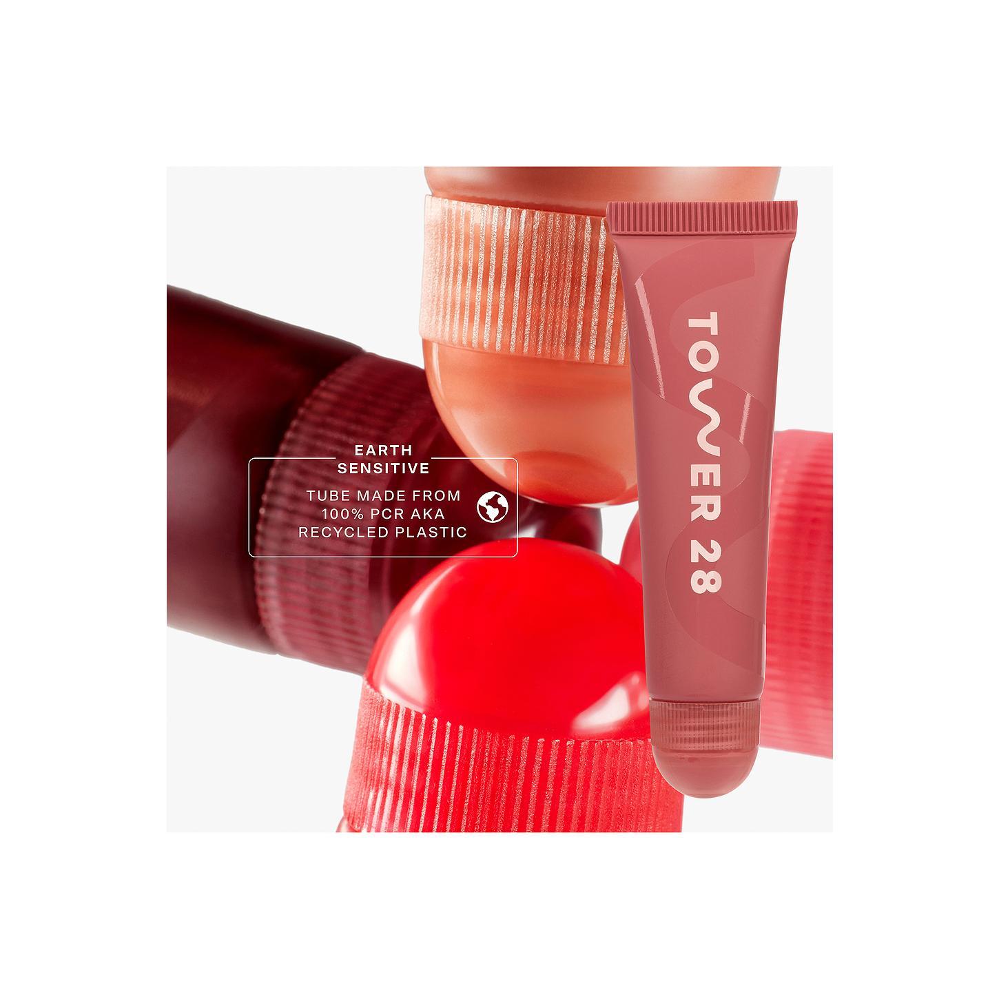 Tower 28 Lipsoftie Tinted Lip Treatment in Red Bean Mochi