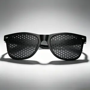 Unisex Pinhole Glasses – Anti-Myopia & Astigmatism Vision Improvement Eyewear for Men & Women, Lightweight Eye Care Glasses for Strabismus Correction, Fatigue Relief & Daily Use (Black)