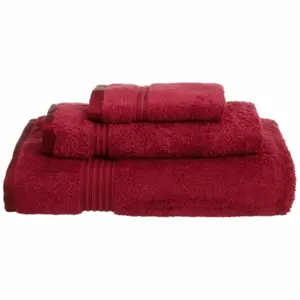 Superior Egyptian Cotton 3-Piece Towel Set Burgundy