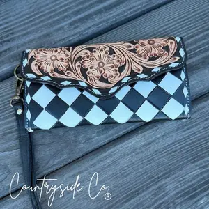 Dalton Checkered Leather Wallet Dalton Checkered Leather Wallet