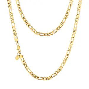 Figaro Chain 5mm (Gold) - 18K Gold Plated Stainless Steel