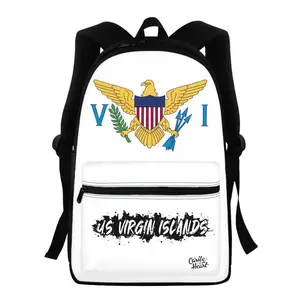 US Virgin Islands Flag Graffiti Backpack