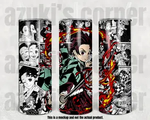 D Slayers Tanjiro Anime Manga Panel Tumbler 20/25 oz (#27)