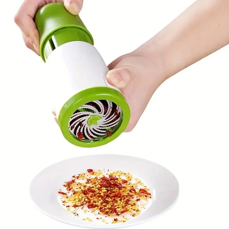1pc Manual Spice Grinder, Cilantro Chopper, Shredded Vegetable Cutter, Chives Chopper, Herb Chopper, Pepper Grinder, Kitchen Tools - Easy-to-use Cooking Accessories for Home and Restaurant Kitchens