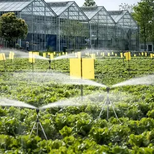 Rotating Tripod Sprinkler, Garden Watering Sprinkler, 360 Degree Automatic Rotating Irrigation Watering Sprinklers, Suitable for Outdoor Irrigation