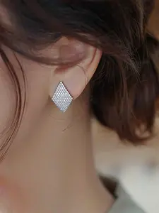 1 Pair Pretty Cubic Zirconia Drop Earrings For Women For Wedding Engagement Anniversary Jewelry Valentine's Day Gift