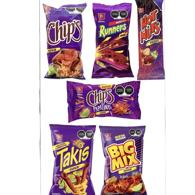 Barcel Pack Barcel FUEGO PACK 6pz - Chips F, Papatinas F, Big Mix F, Takis F, Hot ...