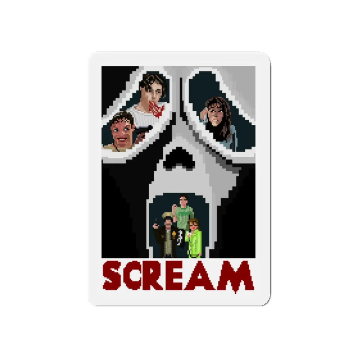Scream Pixel Art Magnet